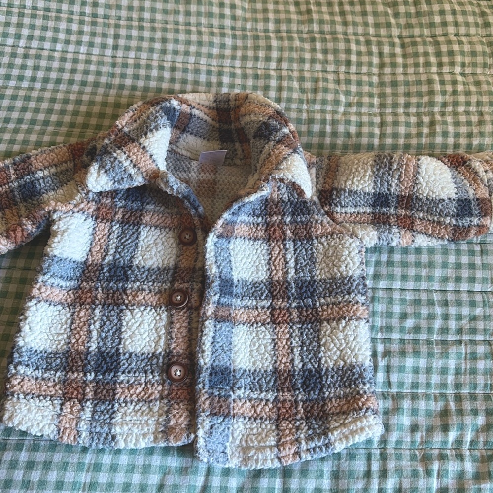 Baby Boy 3m Plaid Fleece Jacket